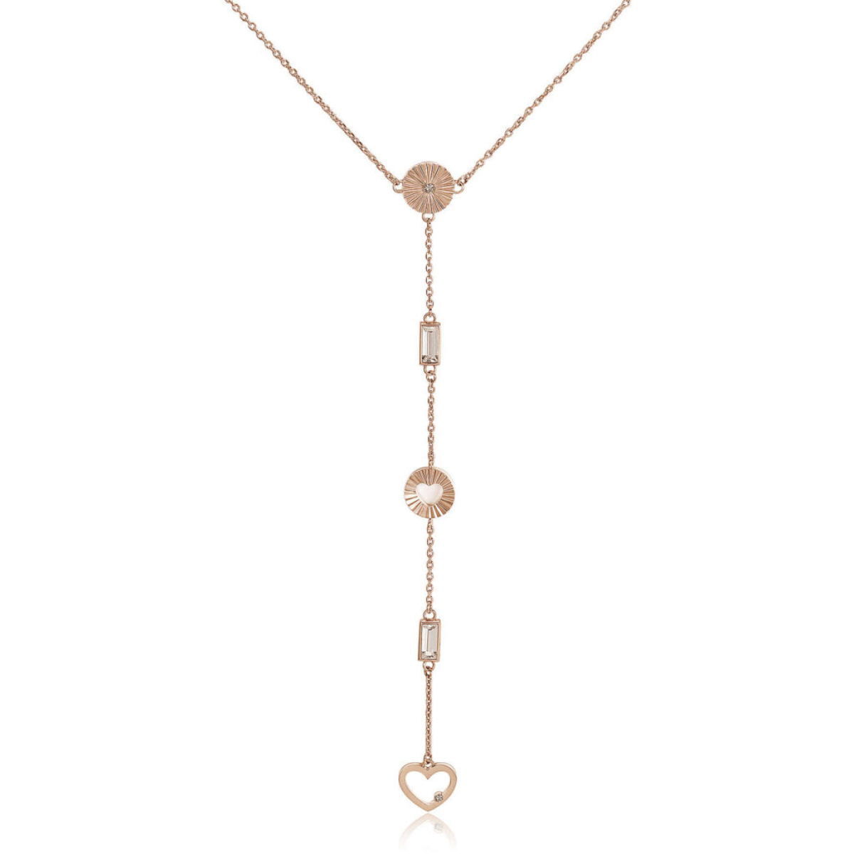 Collana Brosway CHANT BAH18 in acciaio 316L con cuori e cristalli