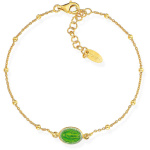 Bracciale da donna AMEN in argento dorato con medaglia sacra BRMSGV3