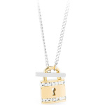 Collana Brosway BPV02 in acciaio 316Le pvd oro con cristalli baguette