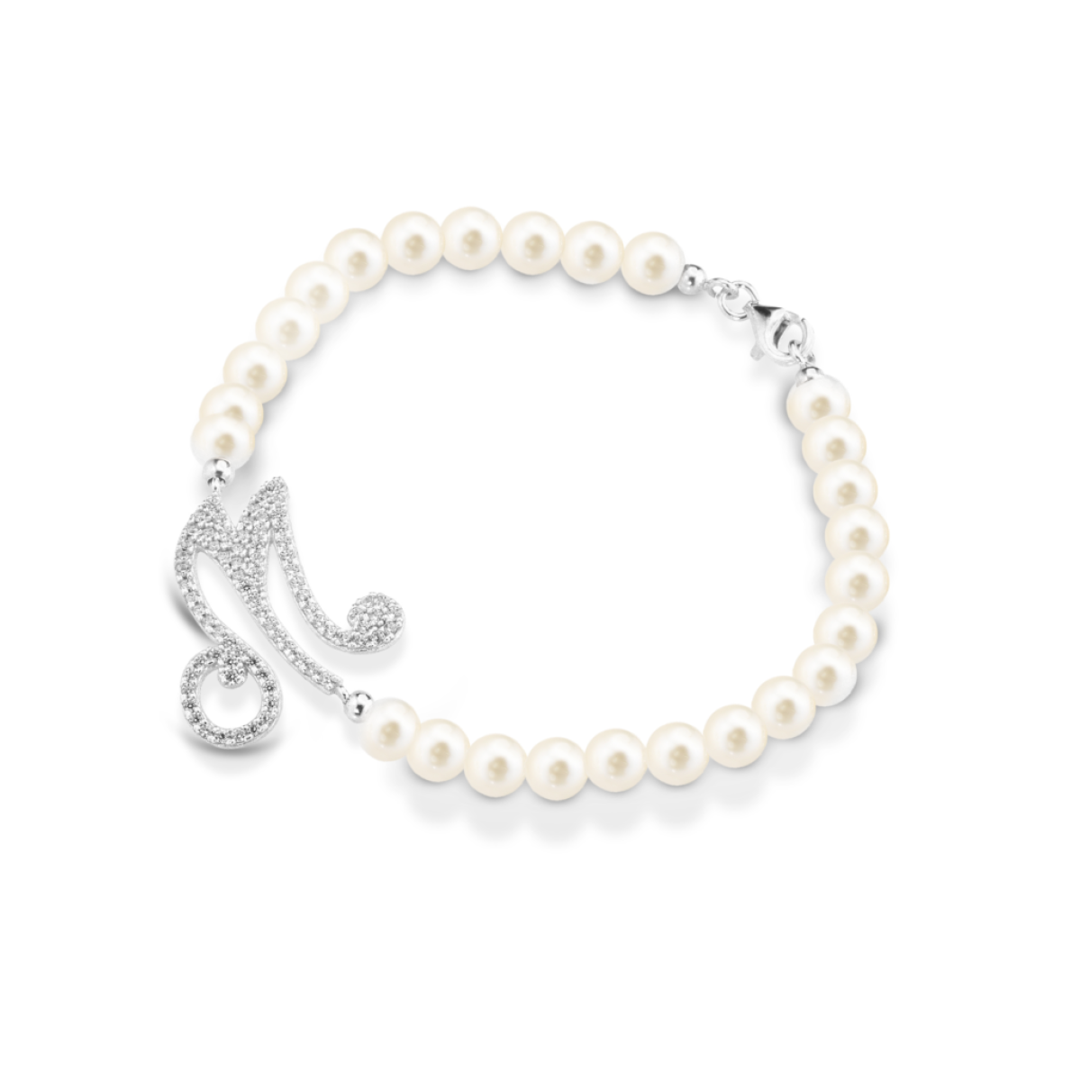 Bracciale Marcello Bracciale Con Lettera Personalizzabile E Moschettone