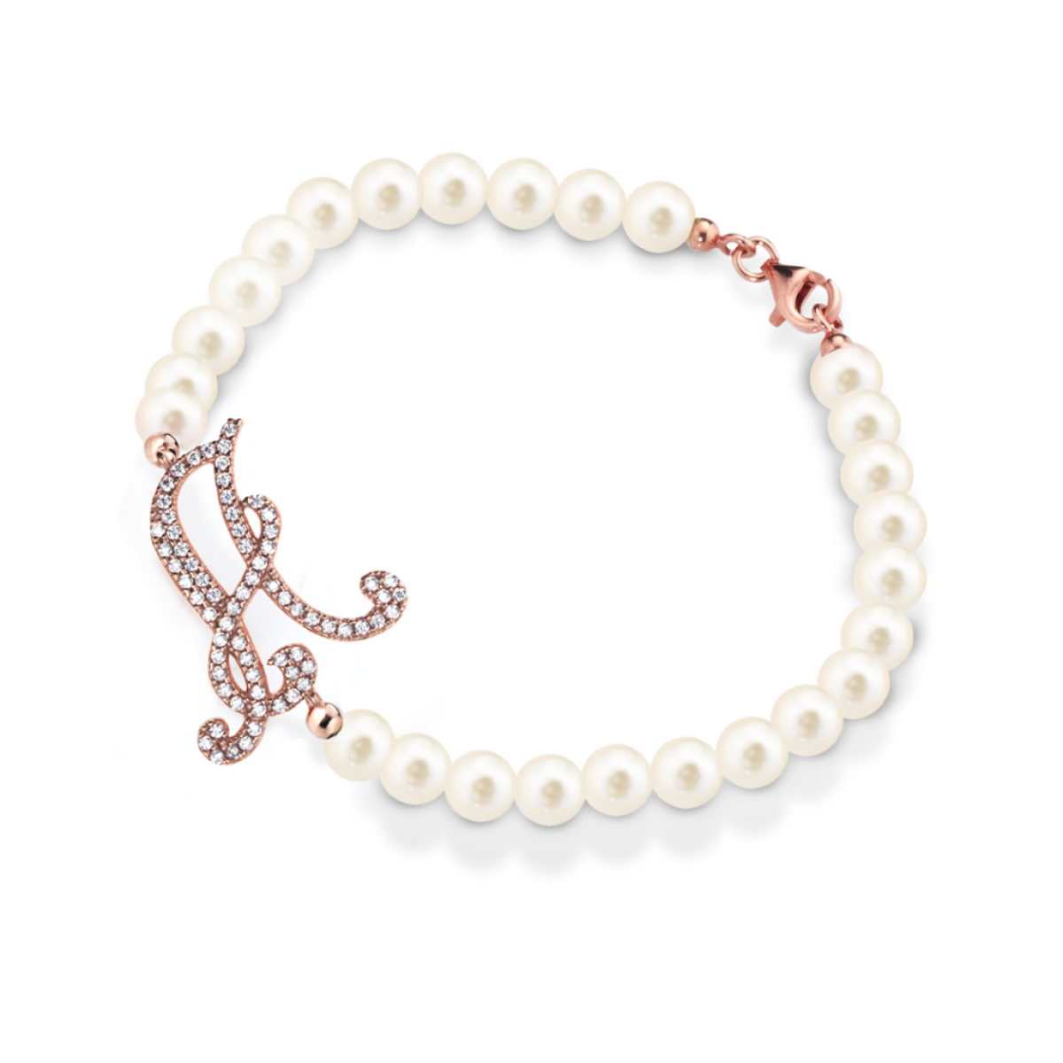 Bracciale Marcello Bracciale Con Lettera Personalizzabile E Moschettone