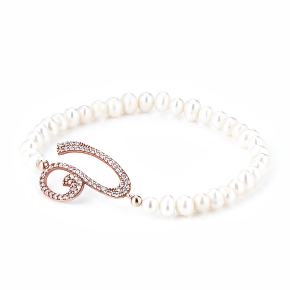 Bracciale Marcello Bracciale Con Lettera Personalizzabile E Moschettone