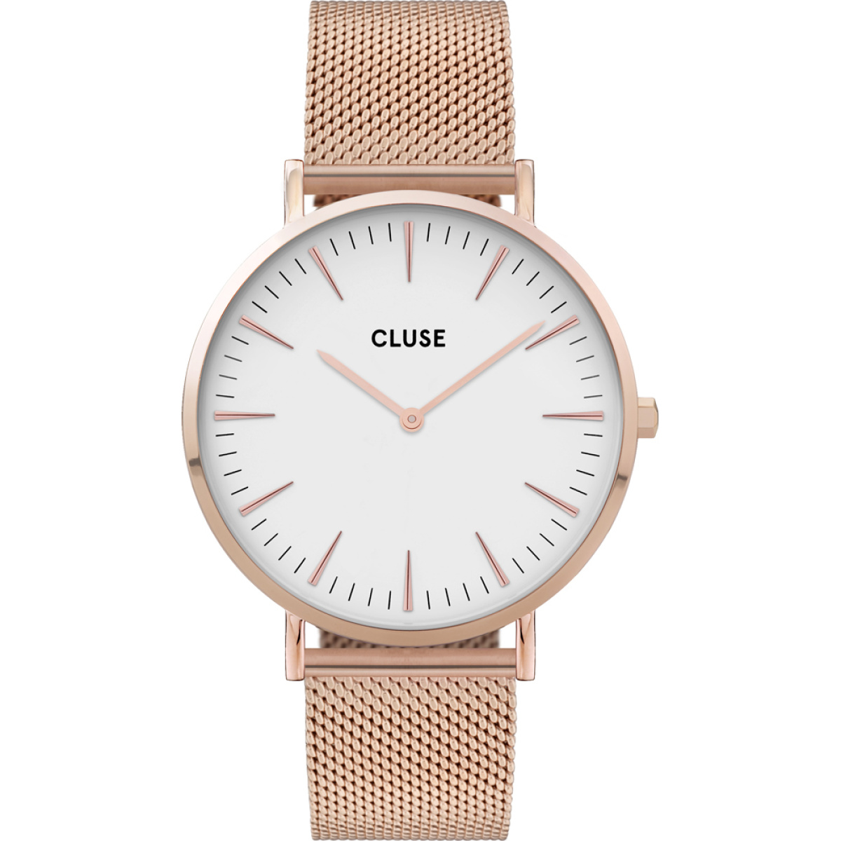 Orologio da polso Cluse Boho Chic Mesh White Rose Gold Colour