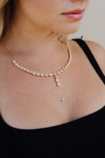 COLLANA MEZZO TENNIS FIORE PENDENTE IN ARGENTO 925 COLLEZIONE DOMENICO D'ANNA GIOIELLI DONNA - immagine 8