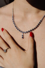 COLLANA MEZZO TENNIS FIORE PENDENTE IN ARGENTO 925 COLLEZIONE DOMENICO D'ANNA GIOIELLI DONNA - immagine 6