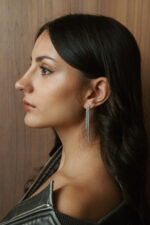 ORECCHINI TENNIS TRE FILI SILVER IN ARGENTO 925 COLLEZIONE DOMENICO D'ANNA GIOIELLI DONNA - immagine 3