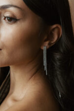 ORECCHINI TENNIS TRE FILI SILVER IN ARGENTO 925 COLLEZIONE DOMENICO D'ANNA GIOIELLI DONNA