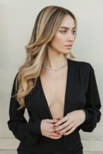 GIROCOLLO TENNIS TAGLIO A CUORE IN ARGENTO 925 COLLEZIONE DOMENICO D'ANNA GIOIELLI DONNA - immagine 4