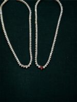 GIROCOLLO TENNIS TAGLIO A CUORE IN ARGENTO 925 COLLEZIONE DOMENICO D'ANNA GIOIELLI DONNA - immagine 3