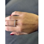 Anello mezza veretta in argento 925 base silver con chiusura regolabile - immagine 4
