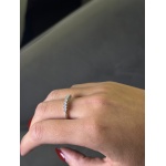 Anello mezza veretta in argento 925 base silver con chiusura regolabile - immagine 5