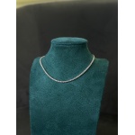 Chocker tennis slim in argento 925 con chiusura regolabile