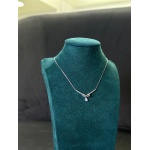 Collana love fiocco con punto luce pendente in argento 925 base silver - immagine 2