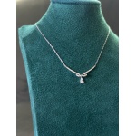 Collana love fiocco con punto luce pendente in argento 925 base silver - immagine 3